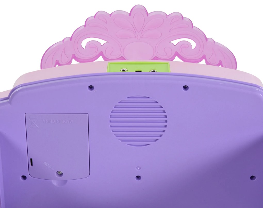 HOMCOM set pianina pentru copii, taburet si microfon, roz  | Aosom Ro