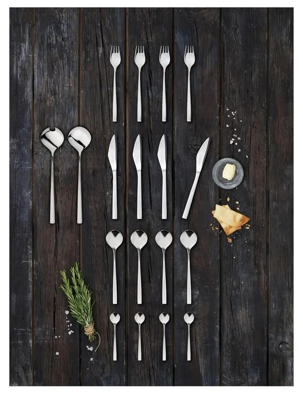 Tacâmuri argintii din oțel inoxidabil 16 buc. Fuga – Gense