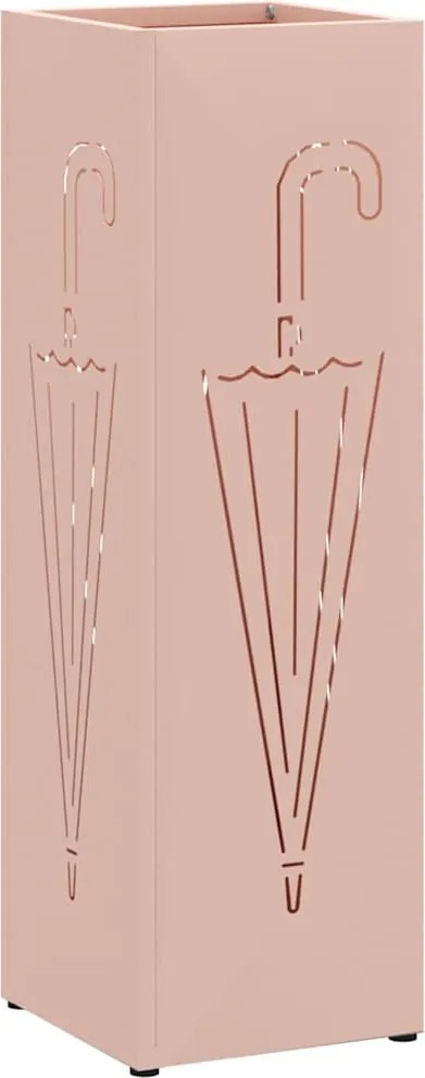 vidaXL Suport pentru umbrele Roz 15,5 x 15,5 x 49 cm Metal