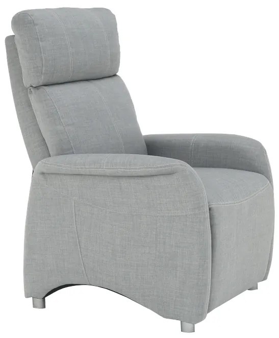 Fotoliu reglabil, material textil gri, FOREST