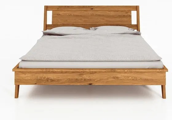 Pat dublu din lemn de stejar 200x200 cm Retro 2 - The Beds