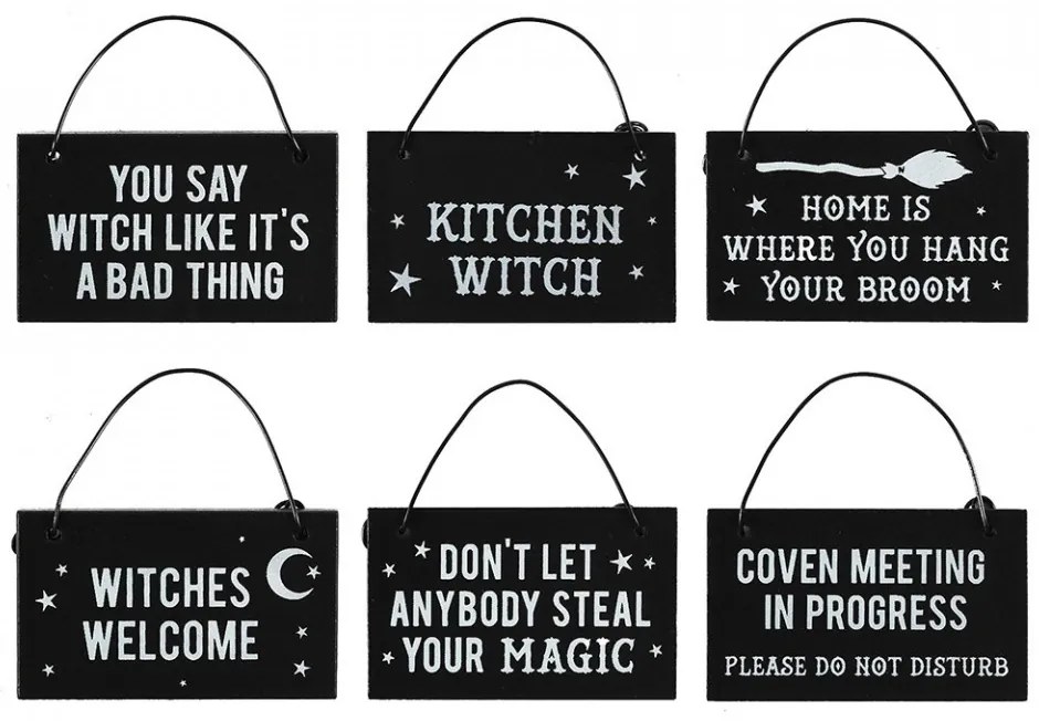 Mini placuta decorativa metal Witchy 5 cm