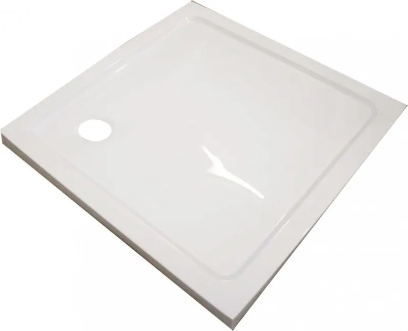 Cădiță de duș acrilică joasă, pătrată, Modena Slim, 90x90x5,5 cm