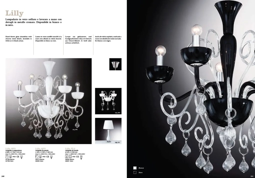 Candelabru elegant 5 brate Lilly sp5 nero
