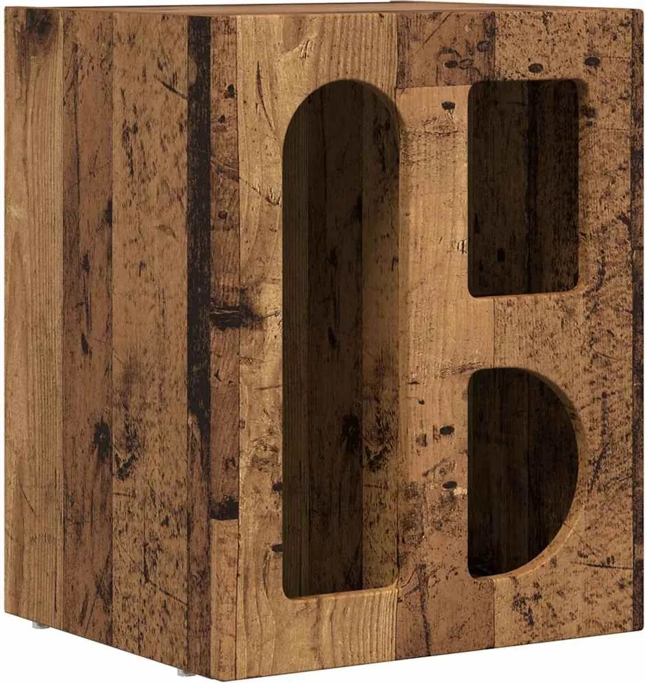 vidaXL Noptieră Lemn vechi 40 x 35 x 50 cm Lemn compozit