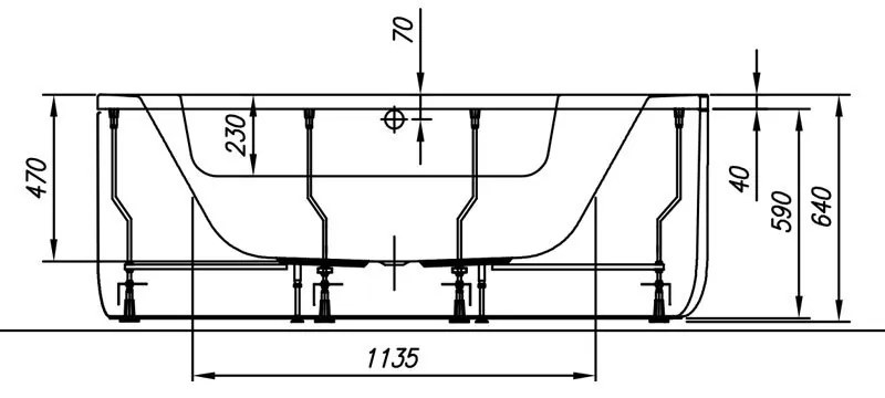 Cada de colt, Kolpasan, Libretto-D, pe dreapta, 160 x 100 cm, alb