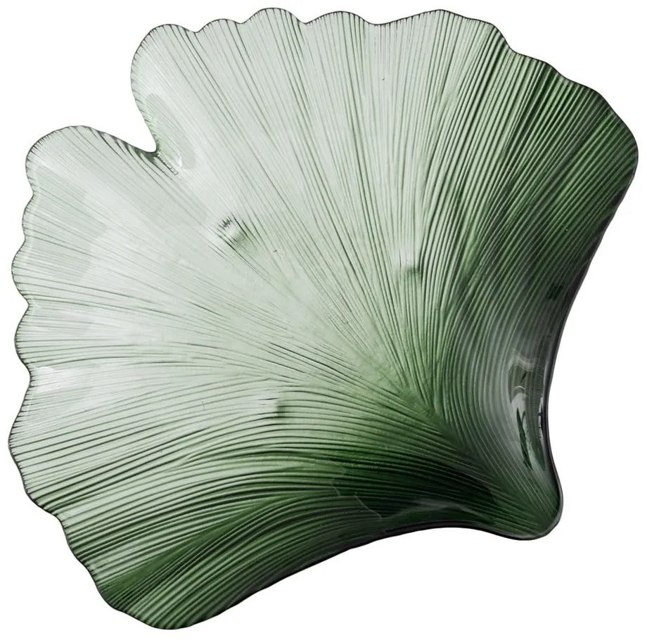 Tavă decorativă din sticlă 31x33 cm Gingko – Ixia