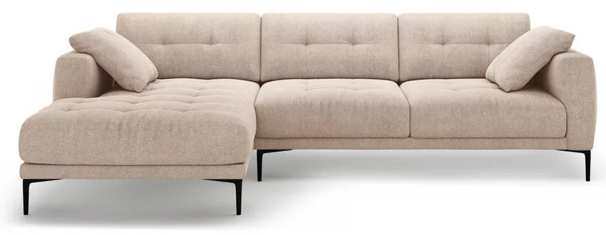 Colțar maro deschis (cu colț pe partea stângă/cu șezlong) Bemy – Micadoni