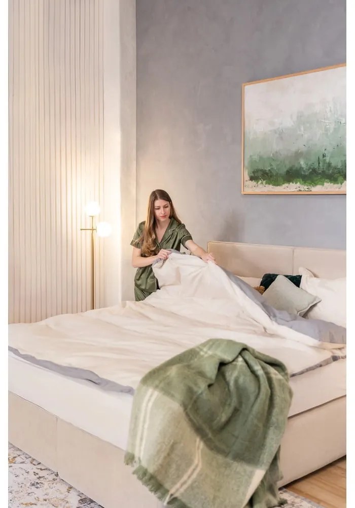 Pat boxspring bej 160x200 cm Olia Bold – Bonami Selection