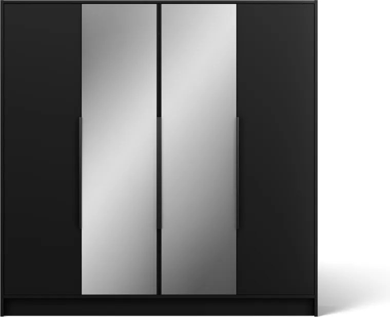 Dulap Lunara Hinged – cu oglindă – 200x51x200 cm – Negru – Lunara 200 Hinged Dulap – Varianta 1