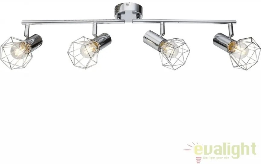 Lustra aplicata design modern 4 spoturi Xara I 54802-4 GL