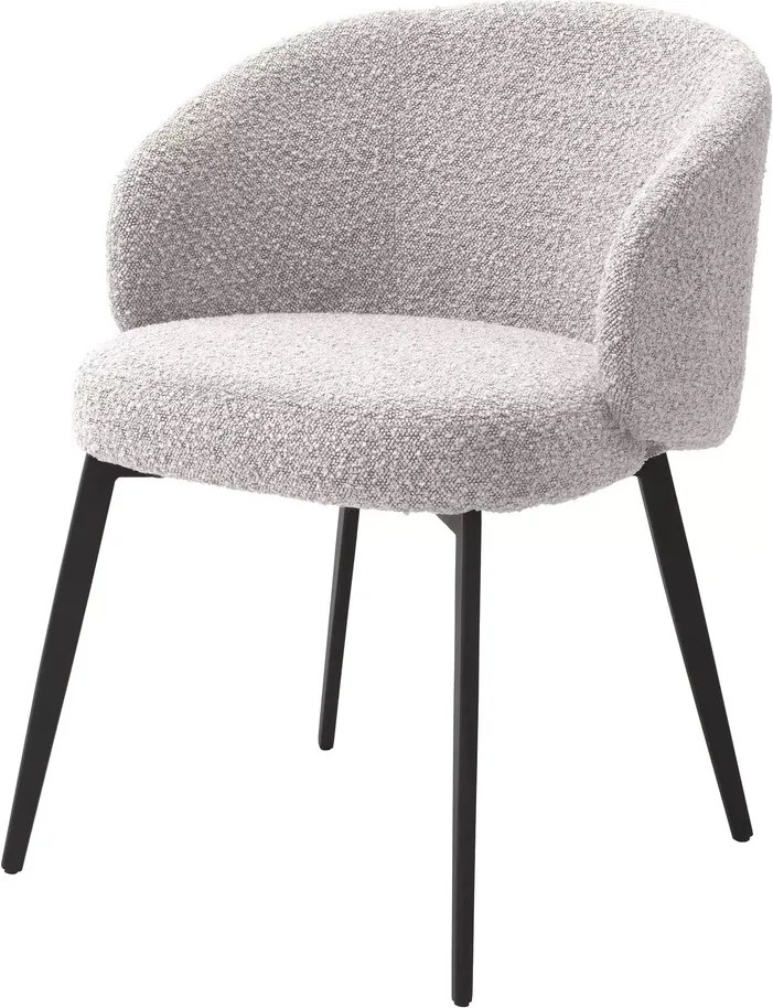 Set de 2 scaune cu brate design LUX Lloyd, boucle gri 115990 HZ