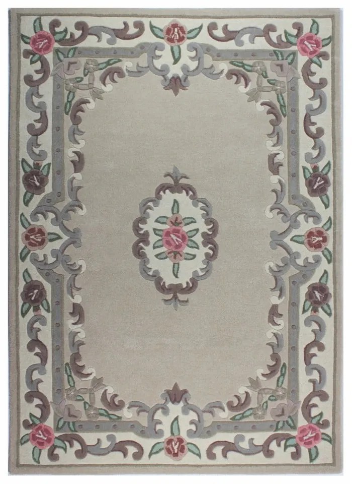 Covor din lână Flair Rugs Aubusson, 75 x 150 cm, bej