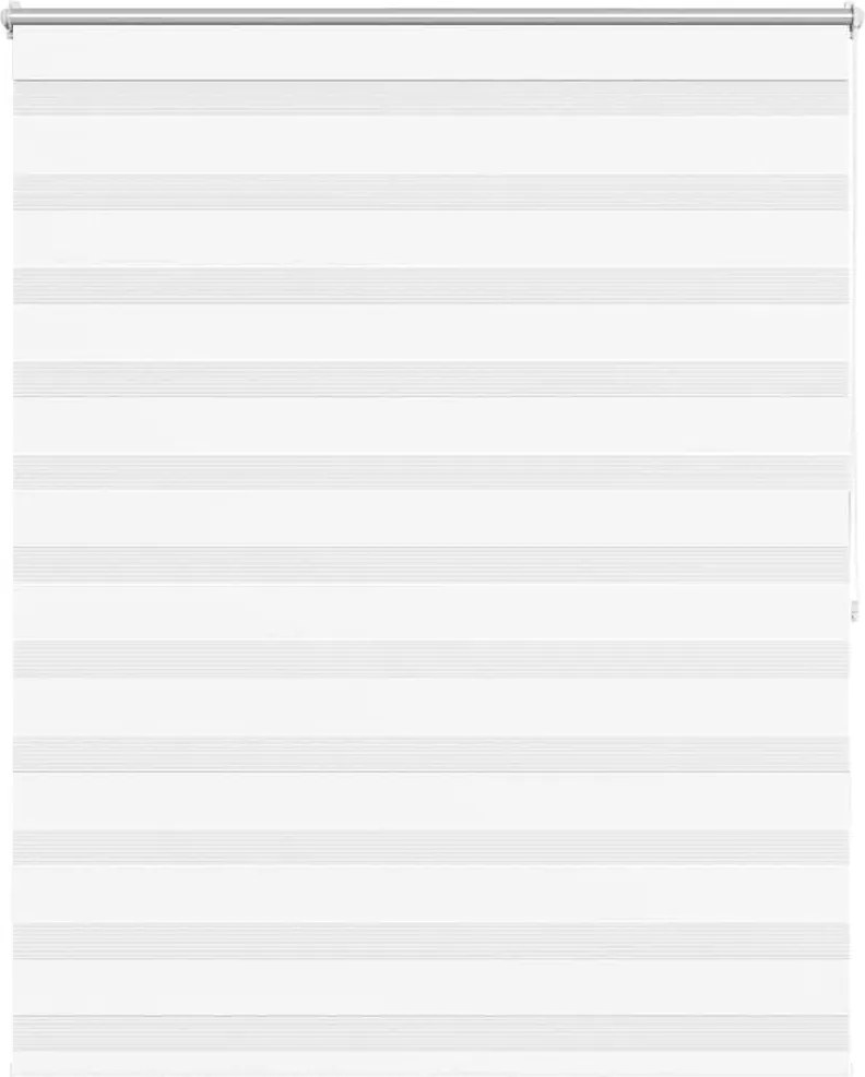 vidaXL Jaluzea Zebră 140,9x175 cm Lățime material 136,7 cm alb