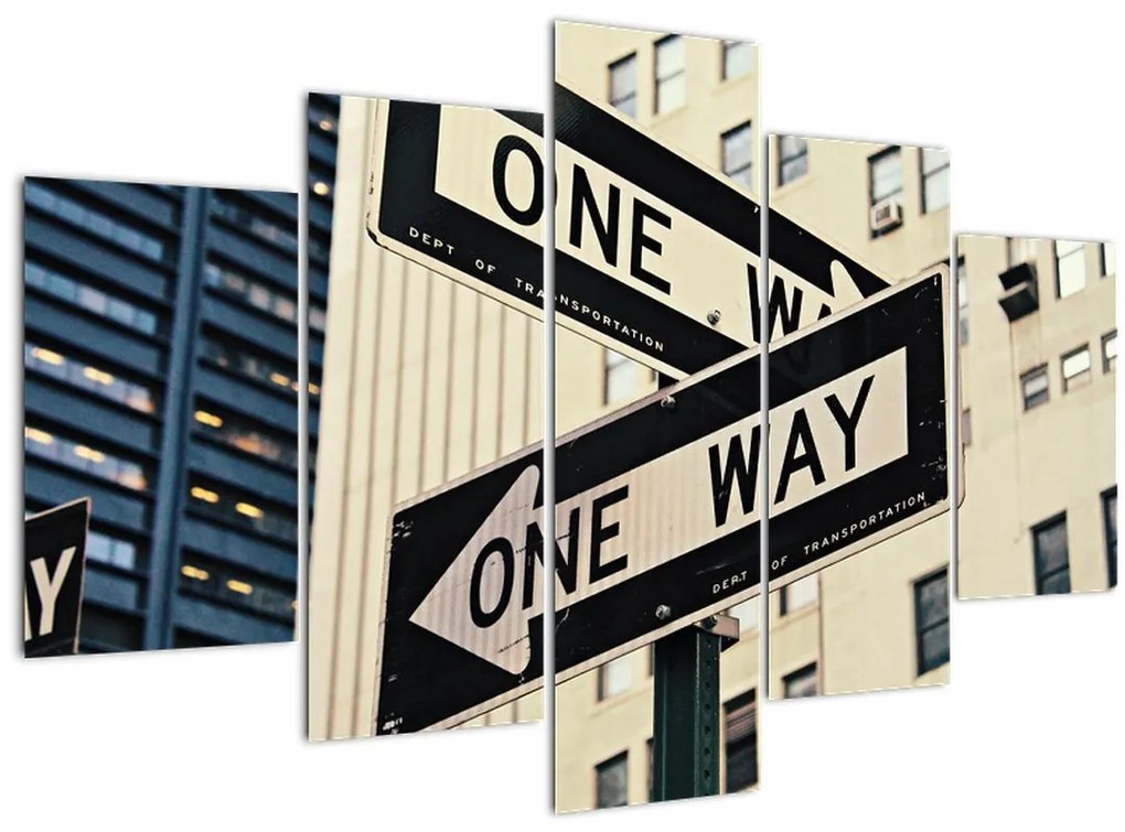 Tablou - New York ONE WAY (150x105 cm)