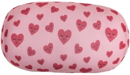 Pernă de relaxare pentru gât cilindru Heart,  30 x 15 cm