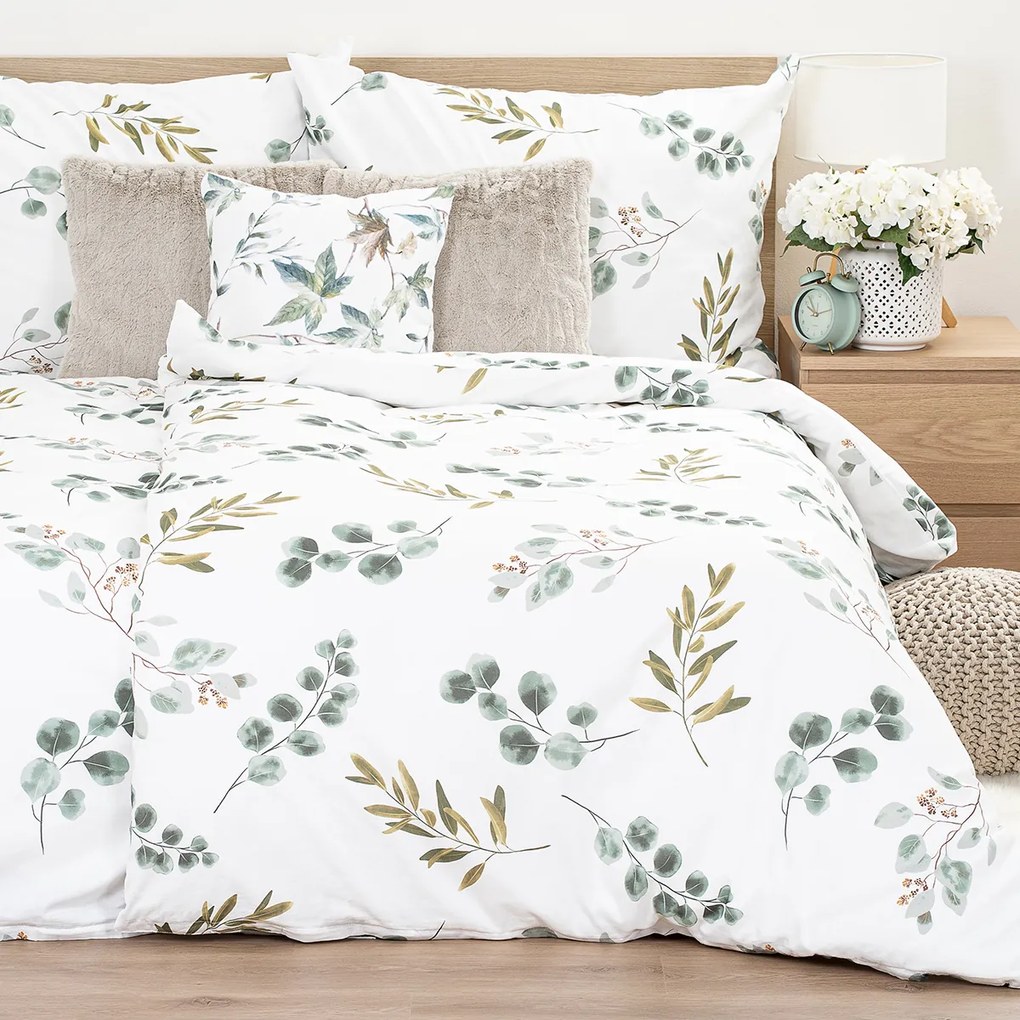 Lenjerie de pat din bumbac 4Home Eucalyptus, 140 x 220 cm, 70 x 90 cm