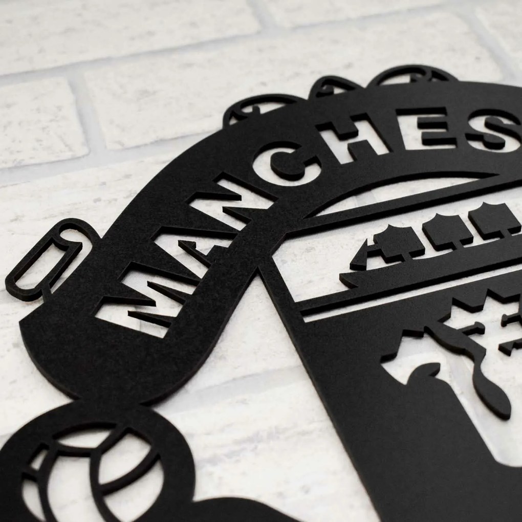 DUBLEZ | Tablou din lemn - Logo Manchester United