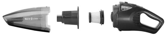 Concept VP4380 - Aspirator manual REAL FORCE 110W/18,5V 2200 mAh negru