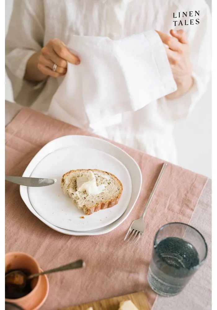 Set 2 șervete din in Linen Tales, alb