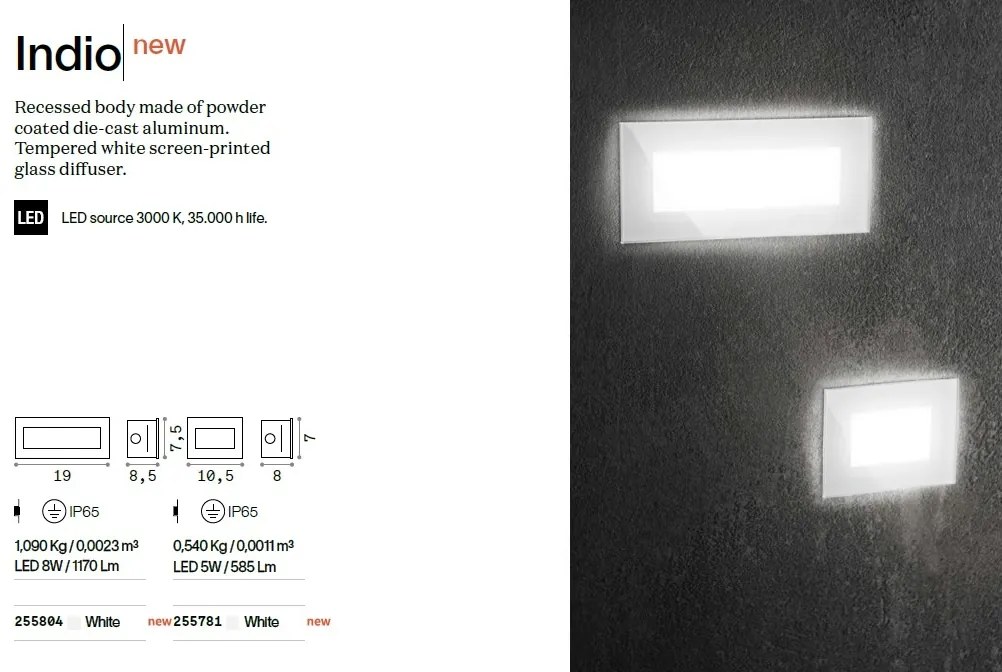 Spot LED incastrabil iluminat ambiental exterior IP65 INDIO 05W