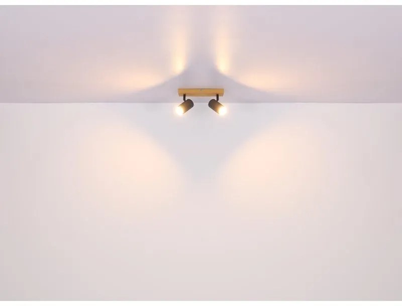 Aplica de perete / tavan cu 2 spoturi directionabile design modern ROBBY alb