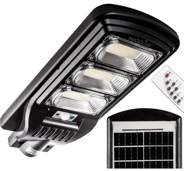Lampă LED stradală cu senzor LED/180W/6V 6500K IP65 + telecomandă