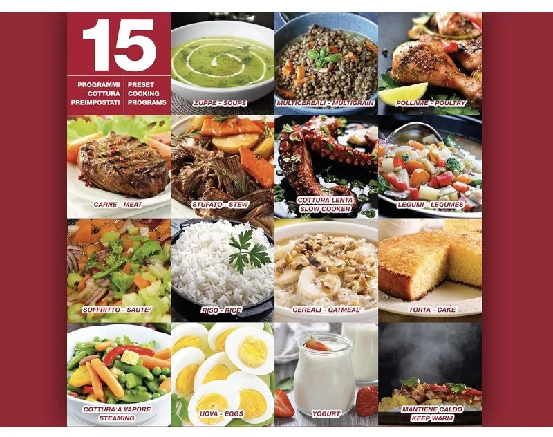 Multicooker sub presiune Beper P101COS001, 1200W, 6 L, 15 programe, Timer, Inox/Negru