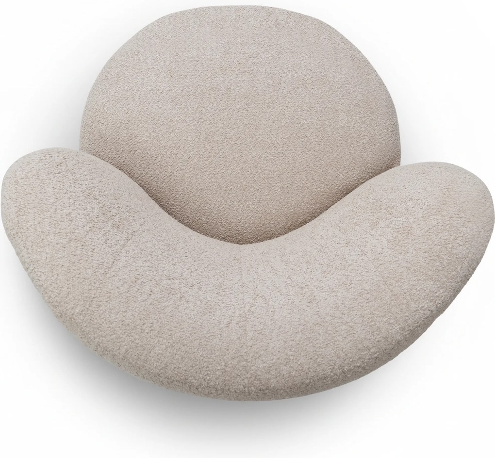 Fotoliu de relaxare Hygga - stofă boucle bej Catch Me 02