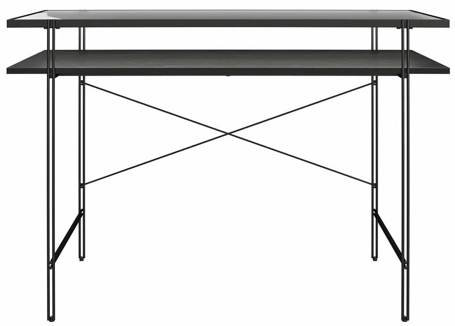 Birou cu blat din sticlă 49x108 cm Wainwright – Støraa