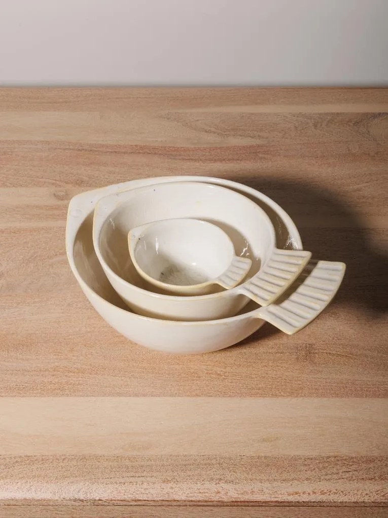 Bol alb din ceramica L20.5cm Varia