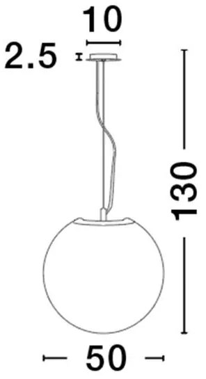 Pendul design modern Nevoso alb 50cm