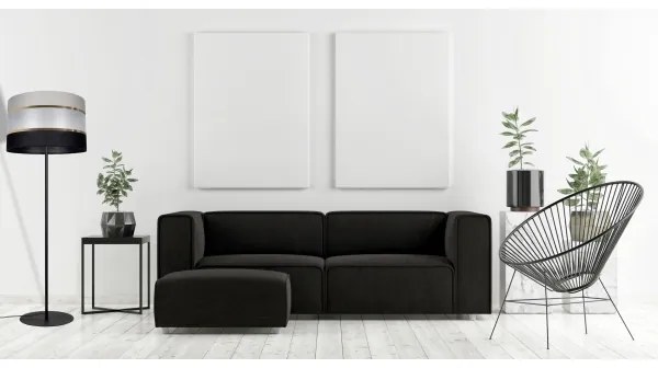 Lampadar CORAL 1xE27/60W/230V neagră/gri