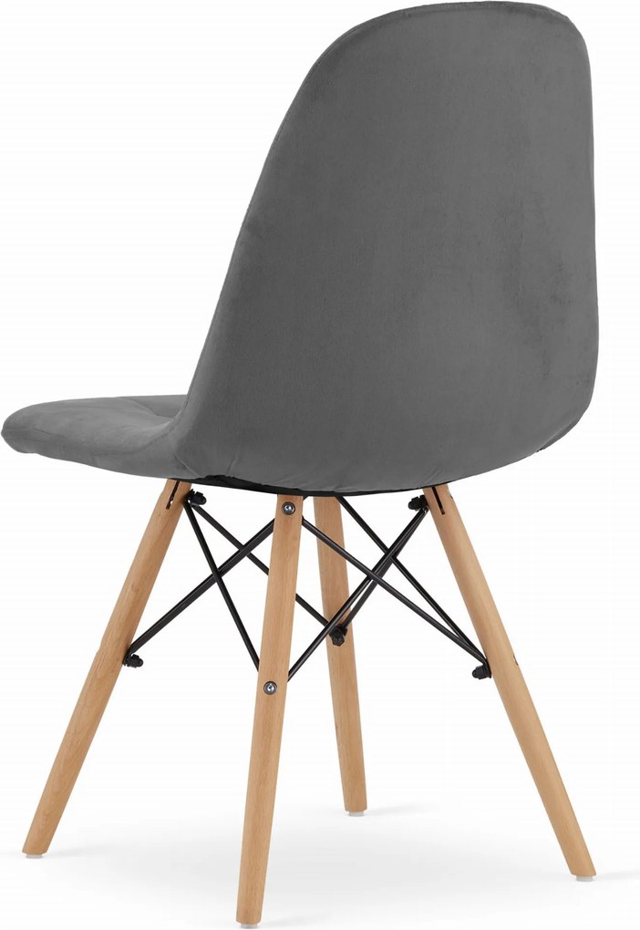 Oferta Scaun de dining din catifea gri DUMO II. calitate a doua