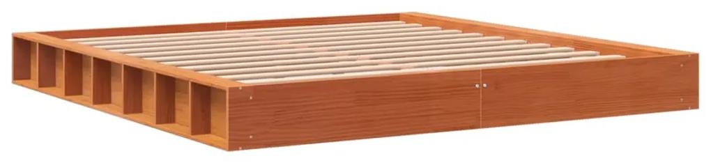 3211841 vidaXL Cadru de pat, maro ceruit, 180x200 cm, lemn masiv de pin