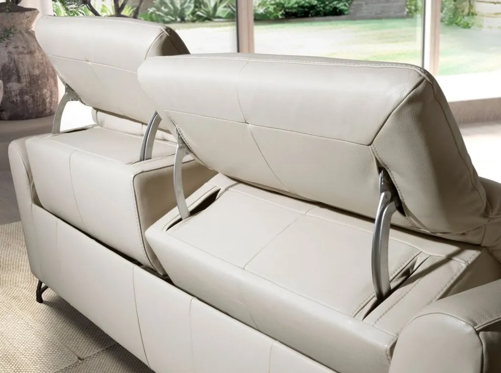 Canapea 2 locuri design italian, Functia Relax, Cowhide sand