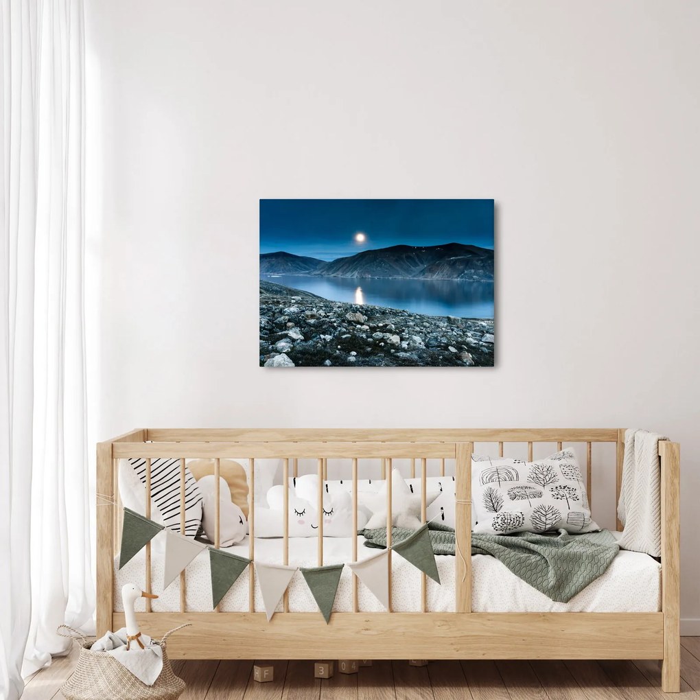 Tablou - Islanda noaptea (70x50 cm)