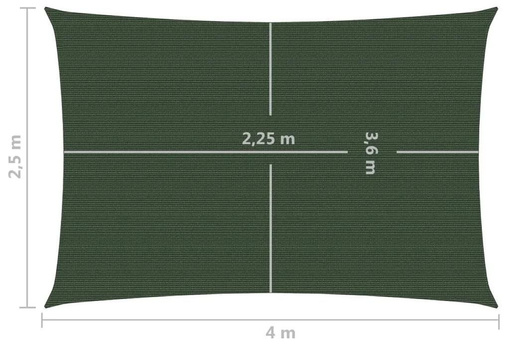 Panza parasolar, verde inchis, 2,5x4 m, 160 g m  , HDPE Morkegronn, 2.5 x 4 m