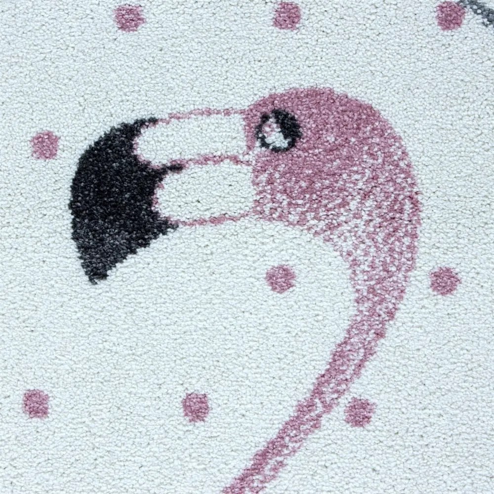 Covor gri cu flamingo uimitor pentru camera fetelor Lăţime: 120 cm | Lungime: 170 cm