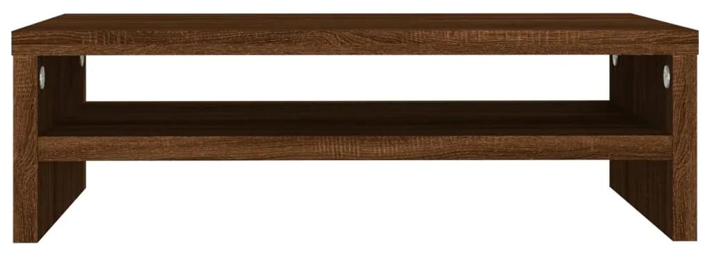 Suport pentru monitor stejar maro 42x24x13 cm lemn prelucrat 1, Stejar brun