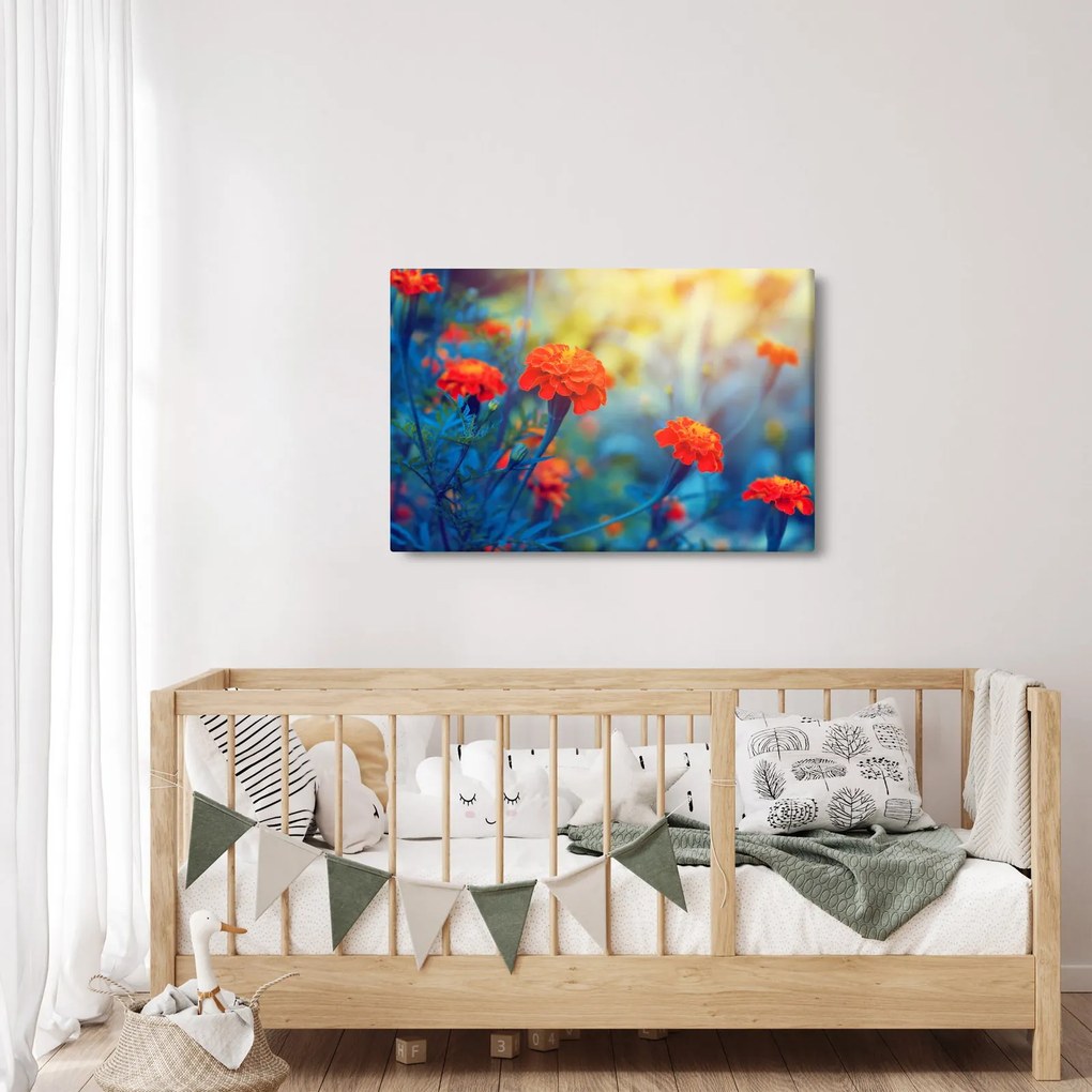 Tablou - Flori portocalii (90x60 cm)