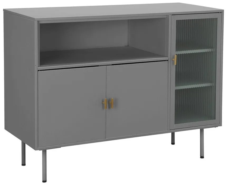 Vitrină gri din metal 104x80 cm Rosalie – Støraa