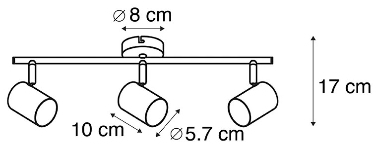 Spoturi inteligente negre orientabile cu WiFi GU10 - Jeana 3