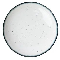 Set veselă 24 piese, din porțelan, alb/negru