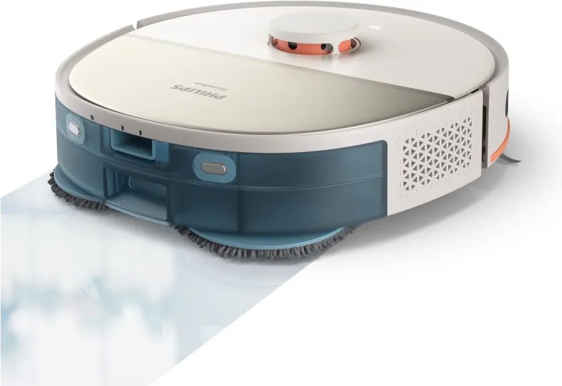Aspirator robot și mop Philips XU5100/20, 4800 mAh, 10000 Pa, WiFi, navigare LDS, EPA 10, Curățare uscată / umedă, Bej