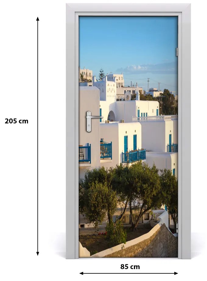Autocolante pentru usi Auto-adezive pe ușa din Mykonos Grecia