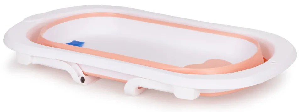 Cada de baie pentru copii cu scurgere pliabilă roz