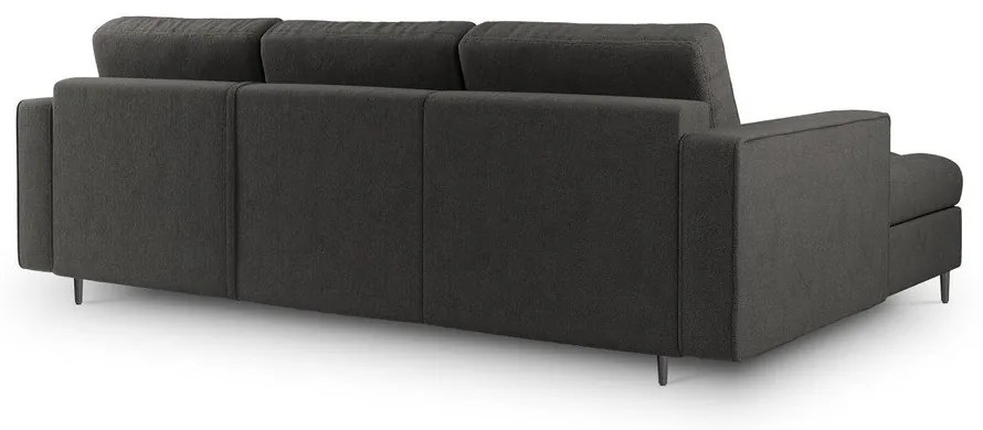 Canapea extensibilă cu șezlong stânga Milo Casa Santo, gri închis