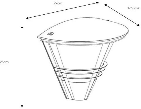 Lucide 11812/01/30 - Aplica perete exterior LIVIA 1xE27/60W/230V negru