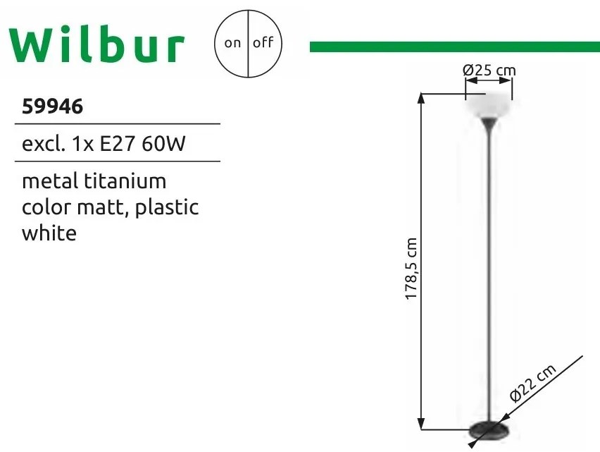 Lampadar, Lampa de podea WILBUR